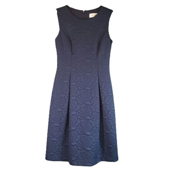 Eliza J embossed floral sleeveless cocktail sheath dress womans size 0‎ - Picture 1 of 13